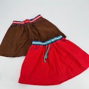 Mini Boden Corduroy Skirt 2 Skirts Girls Kids 7 8